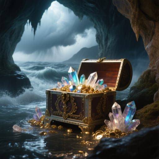 Mysterious Divine Treasure in Ethereal Cave