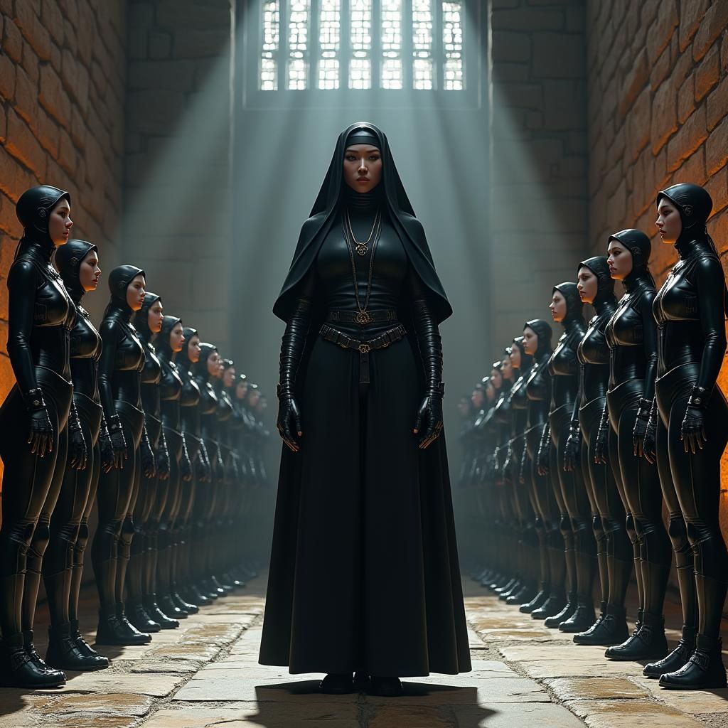 Lucy Liu as Warrior Nun in Black Boot Prison