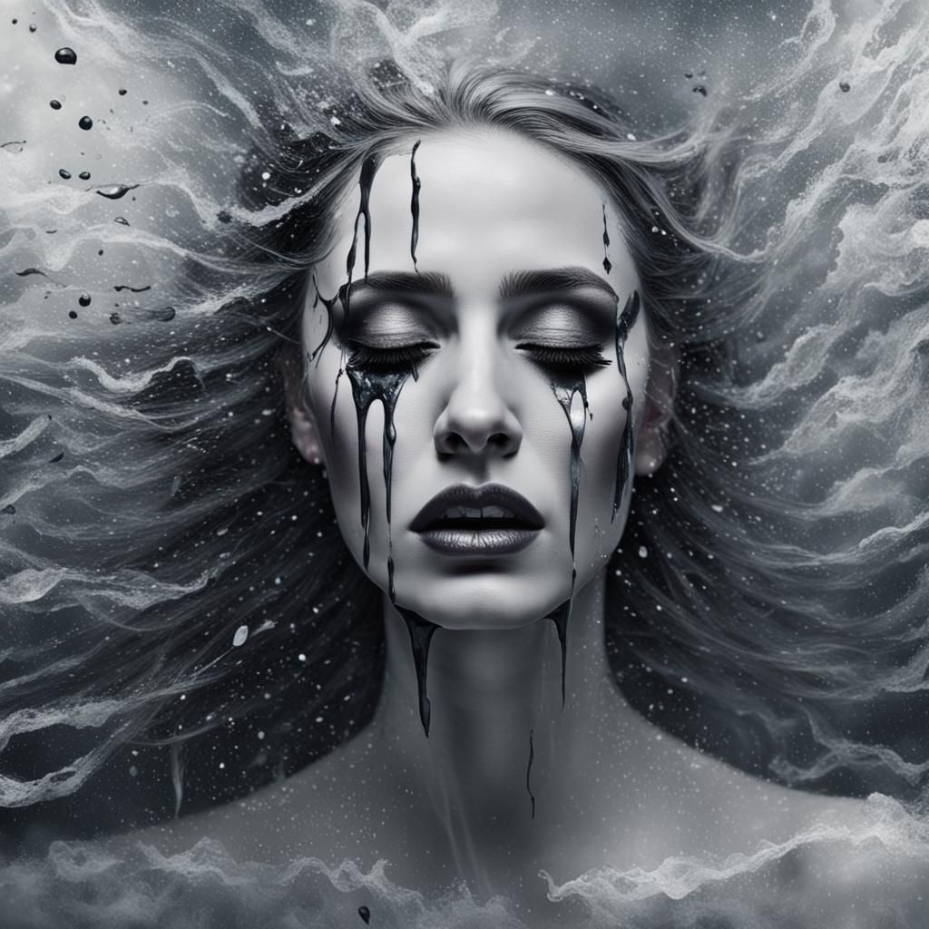 Woman's Tears: A Portrait of Grief