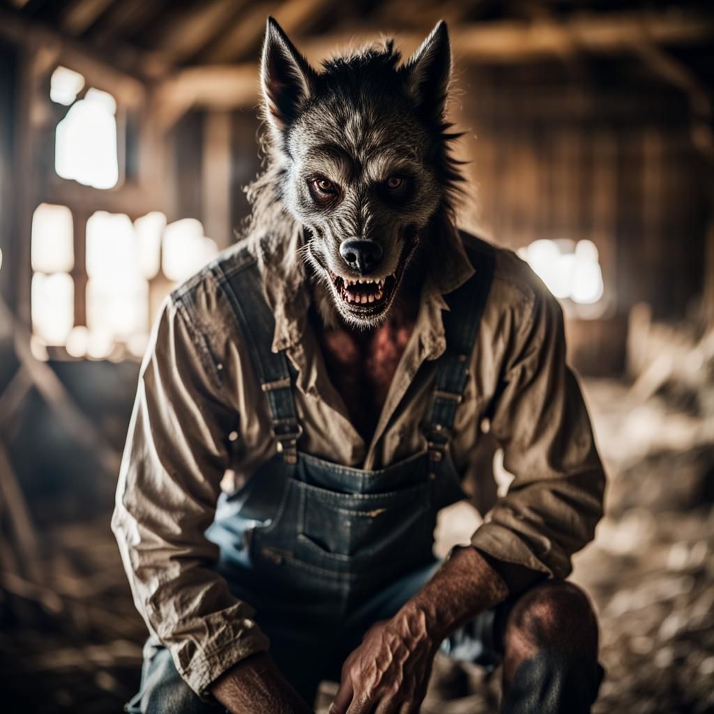 Half-Werewolf in Overalls: Professional Photography