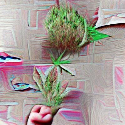 Detailed Marijuana Plant Leaf Macro