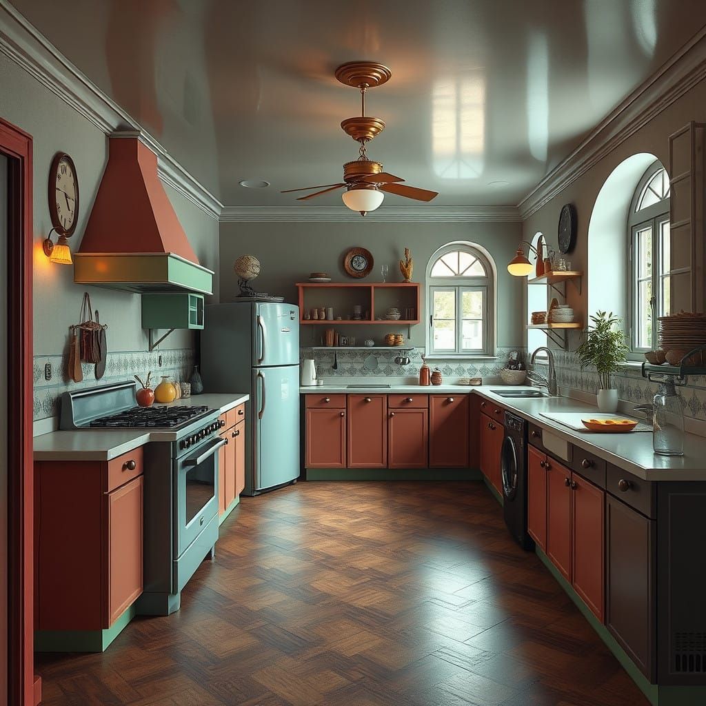 Vintage Italian Kitchen in a Futuristic Perspective