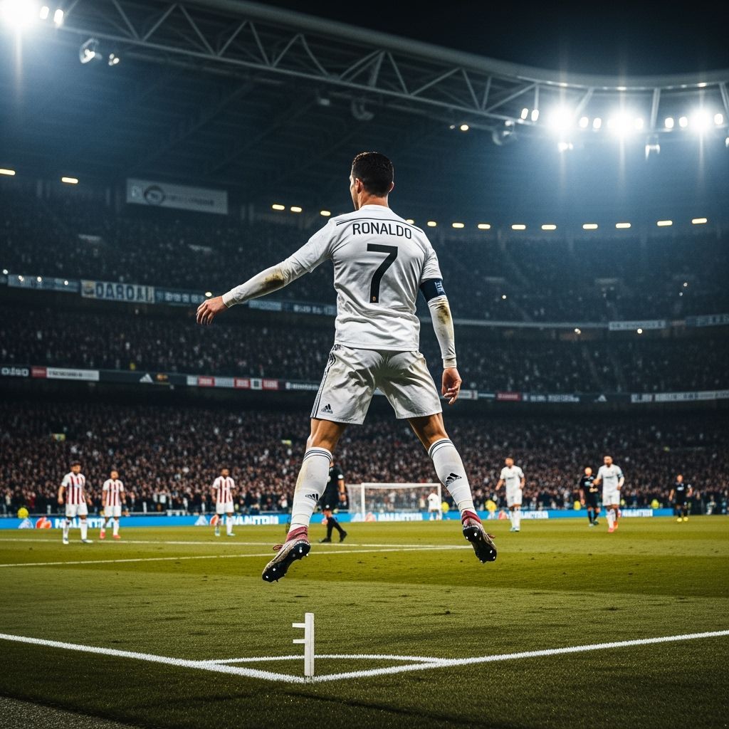 Cristiano Ronaldo's Iconic 'Siuuu' Celebration Captured in H...