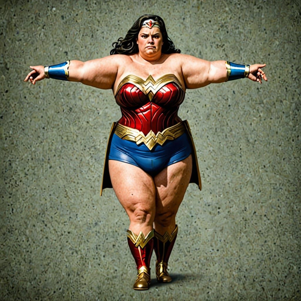 Surreal Obesity in a Classic Superhero Aesthetic