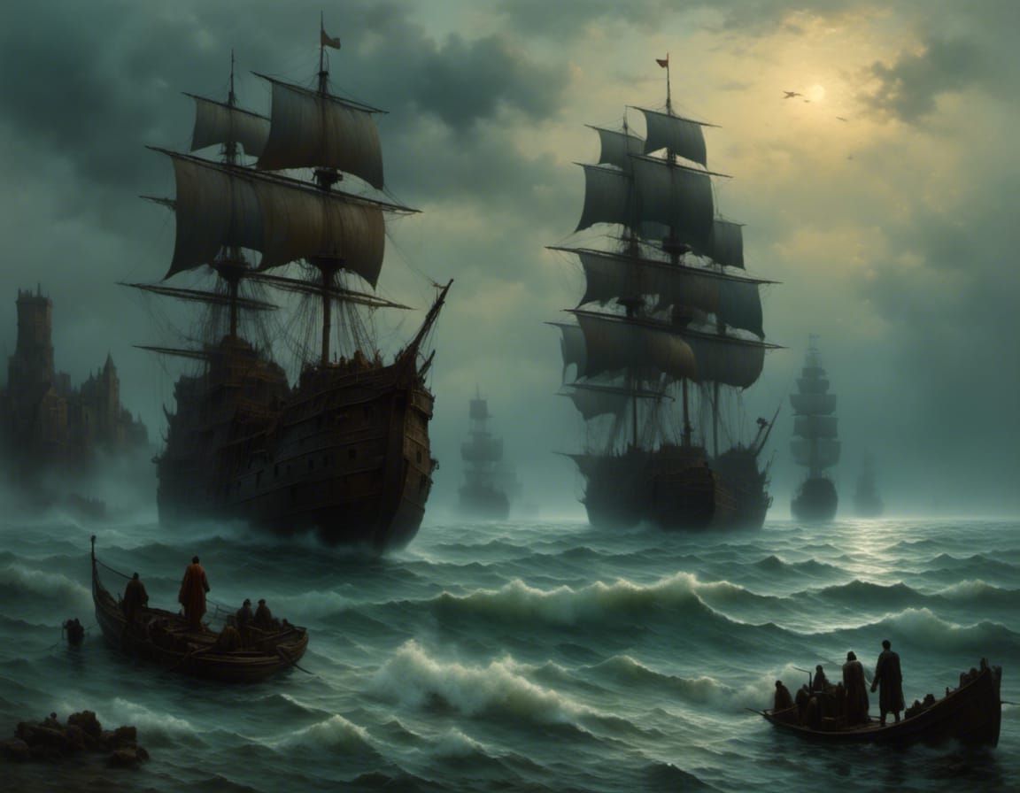 Misty Islands in Azure Waters