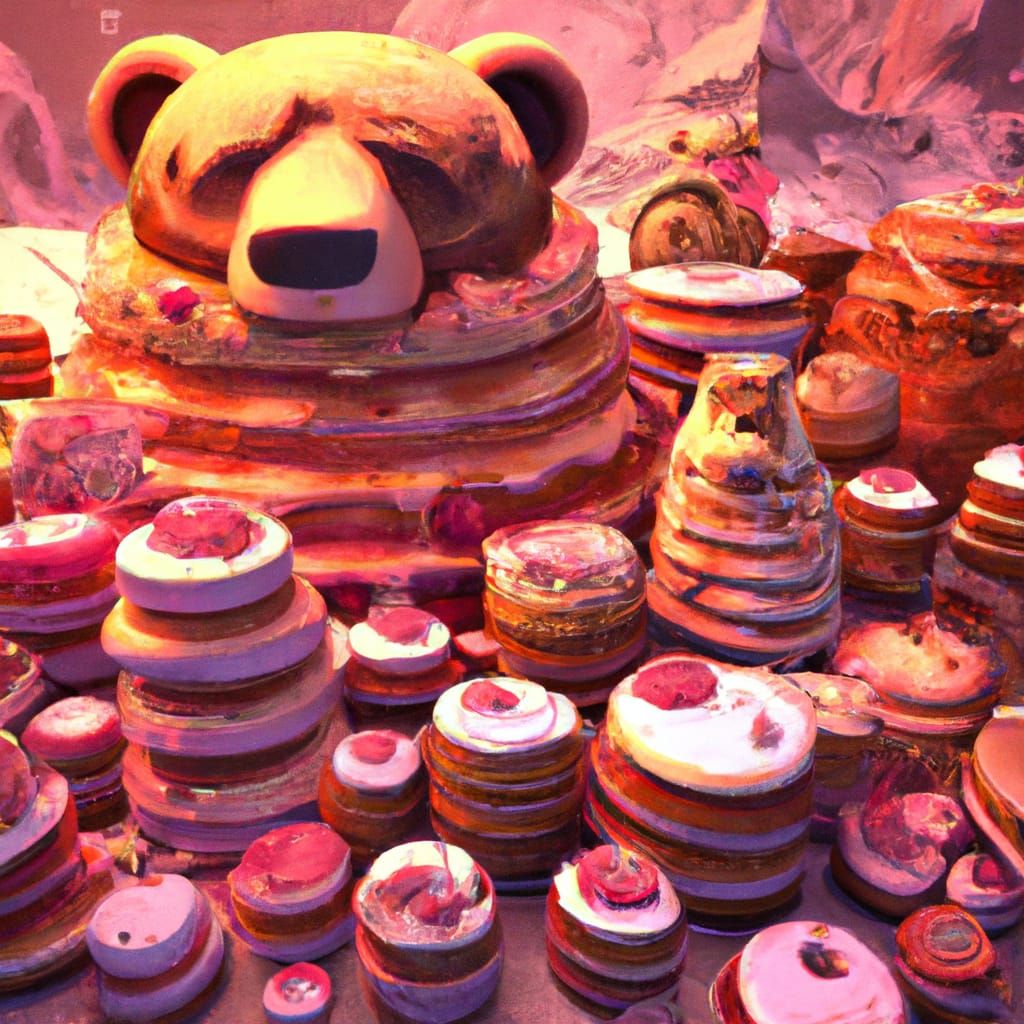 Fantastical Bear Cakes Concept Art in 8K