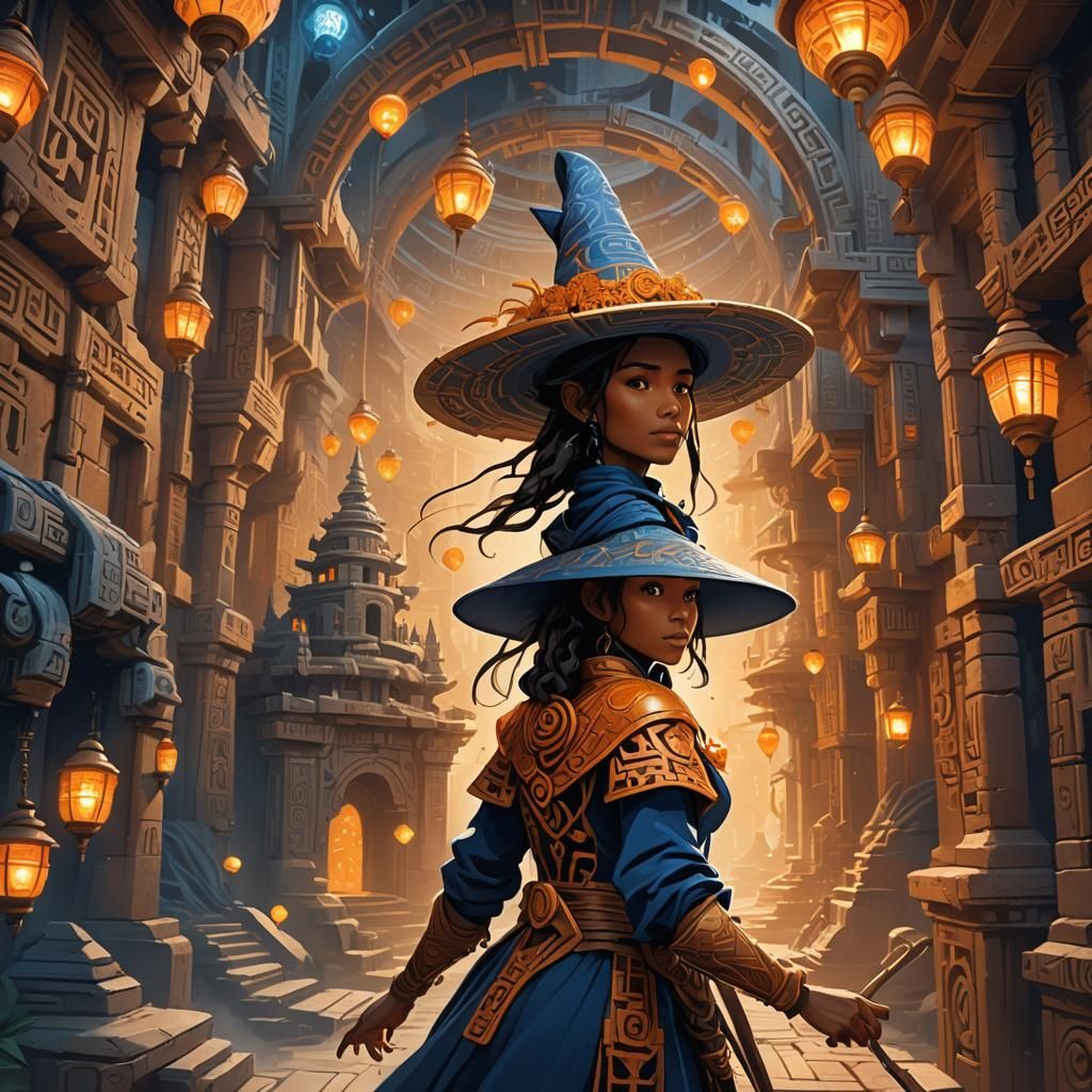 Traveling Merchant in Bionicle Labyrinth: Matte Painting