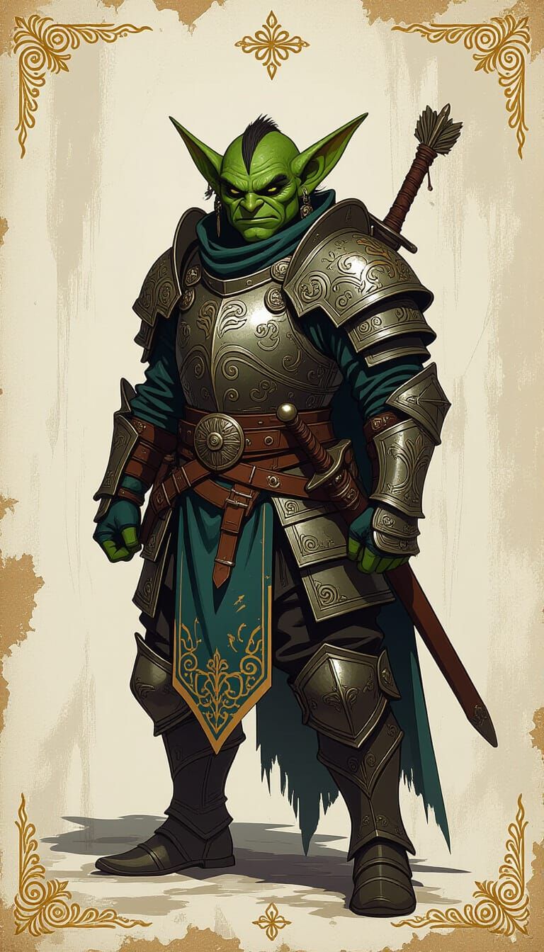 Goblin Warrior in Ornate Armor