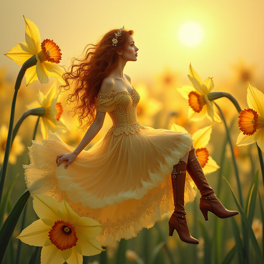 Daffodil Fairy in Haute Couture Gown