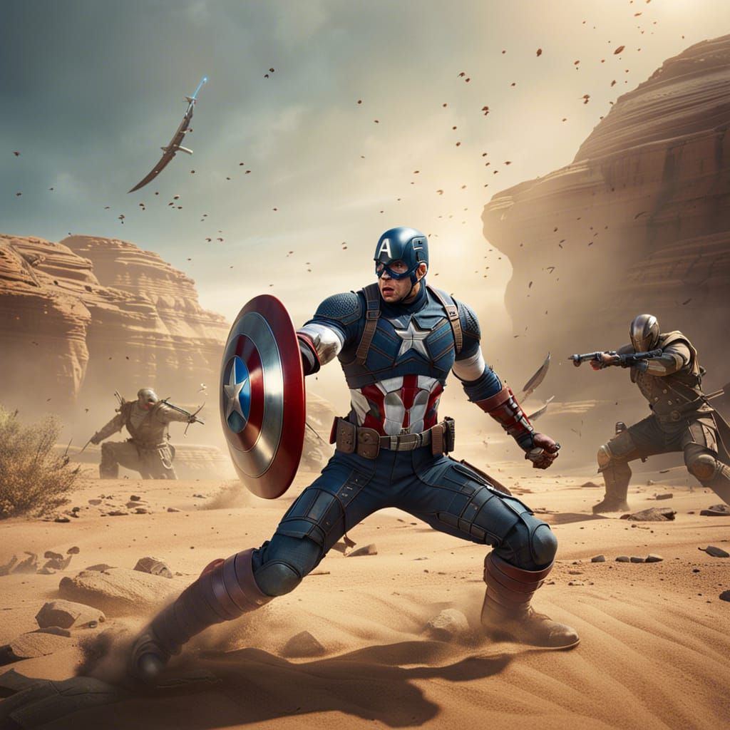 Captain America vs. Spartans: Desert Combat