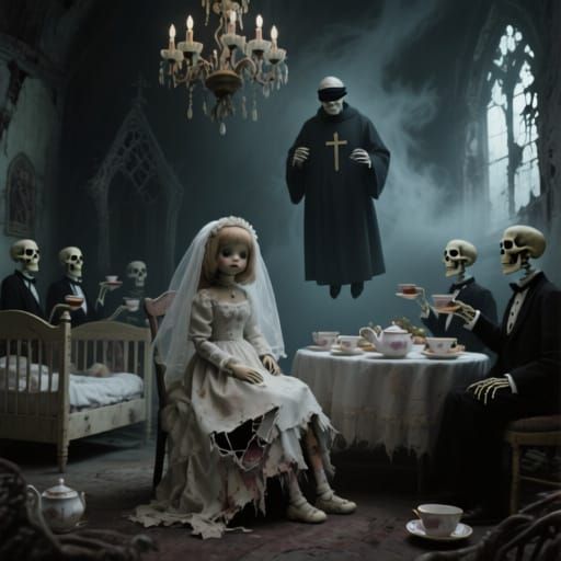 Decaying Doll Bride's Sinister Tea Party