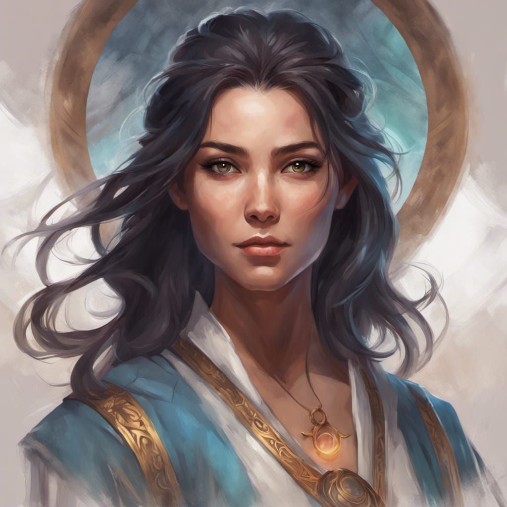 Eurasian Wizard's Spiritual Awakening: Hyperdetailed Portrai...