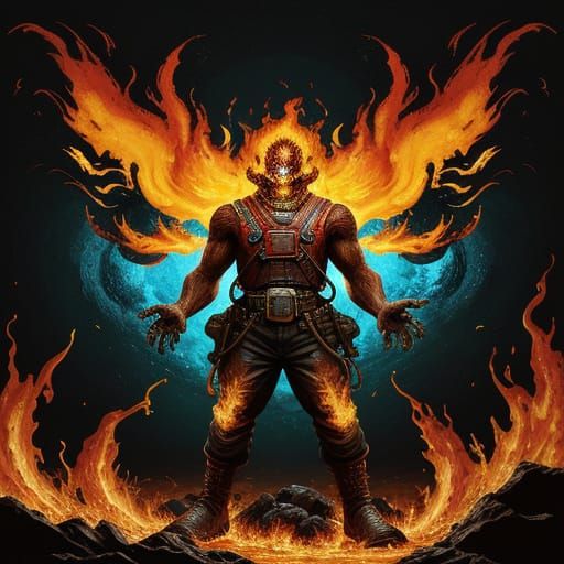 Hyper-Realistic Mario in a Hellish, Glitching Inferno