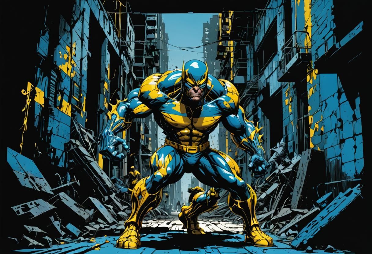 Bold Graphic Design Illustration in Striped Style