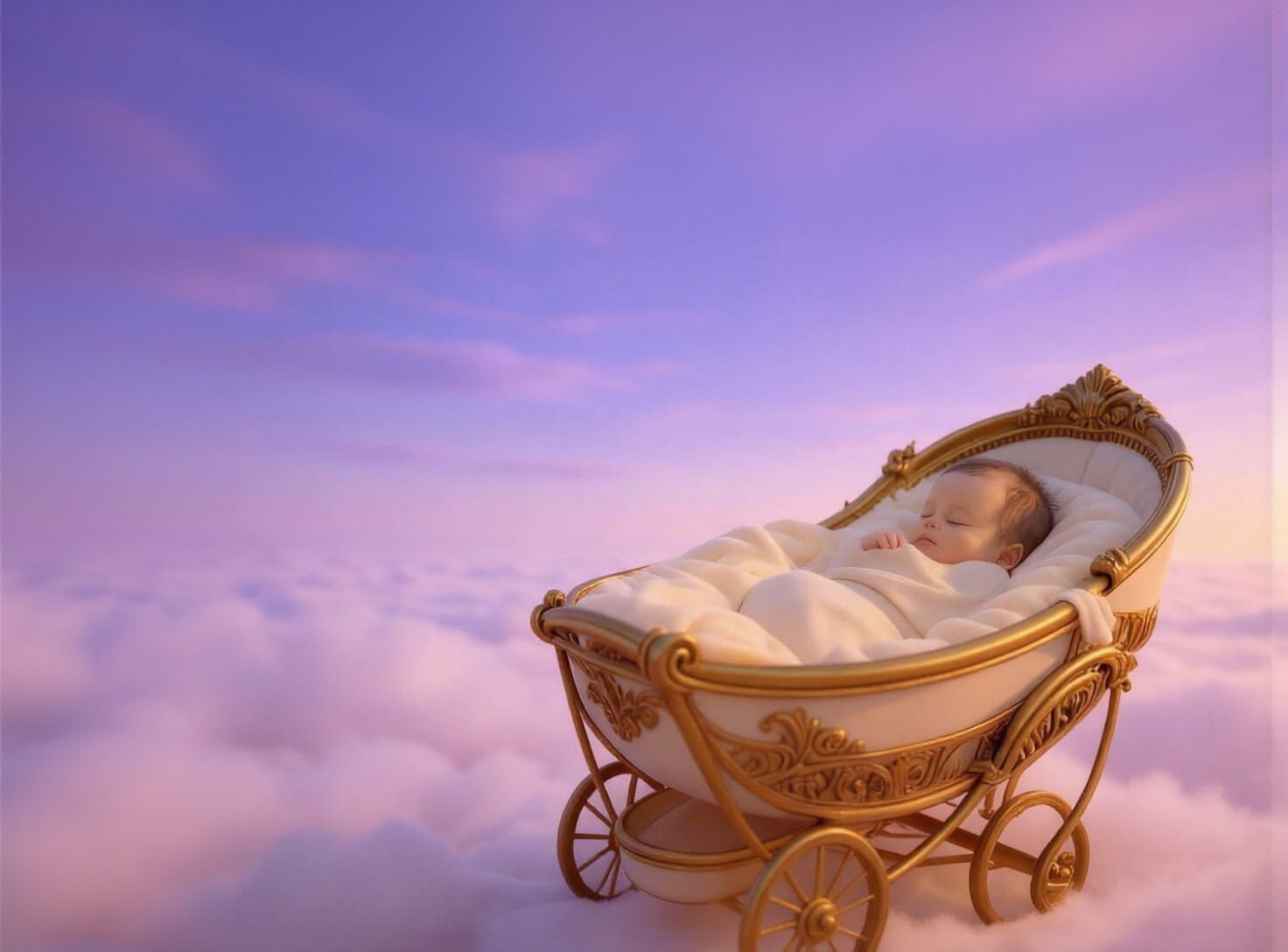 Peaceful Sunrise Baby Carriage for Birth Coaching Ad