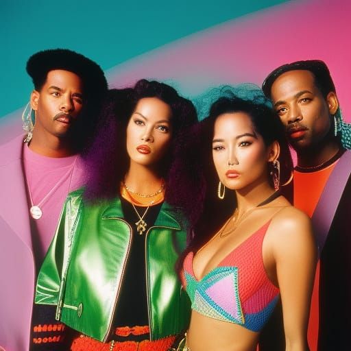 90s Album Cover with Radiating Balloons