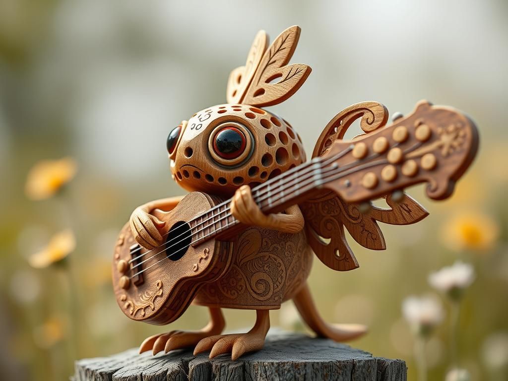 Tiny Kerfluffle's Musical Morning: A Wood Carving