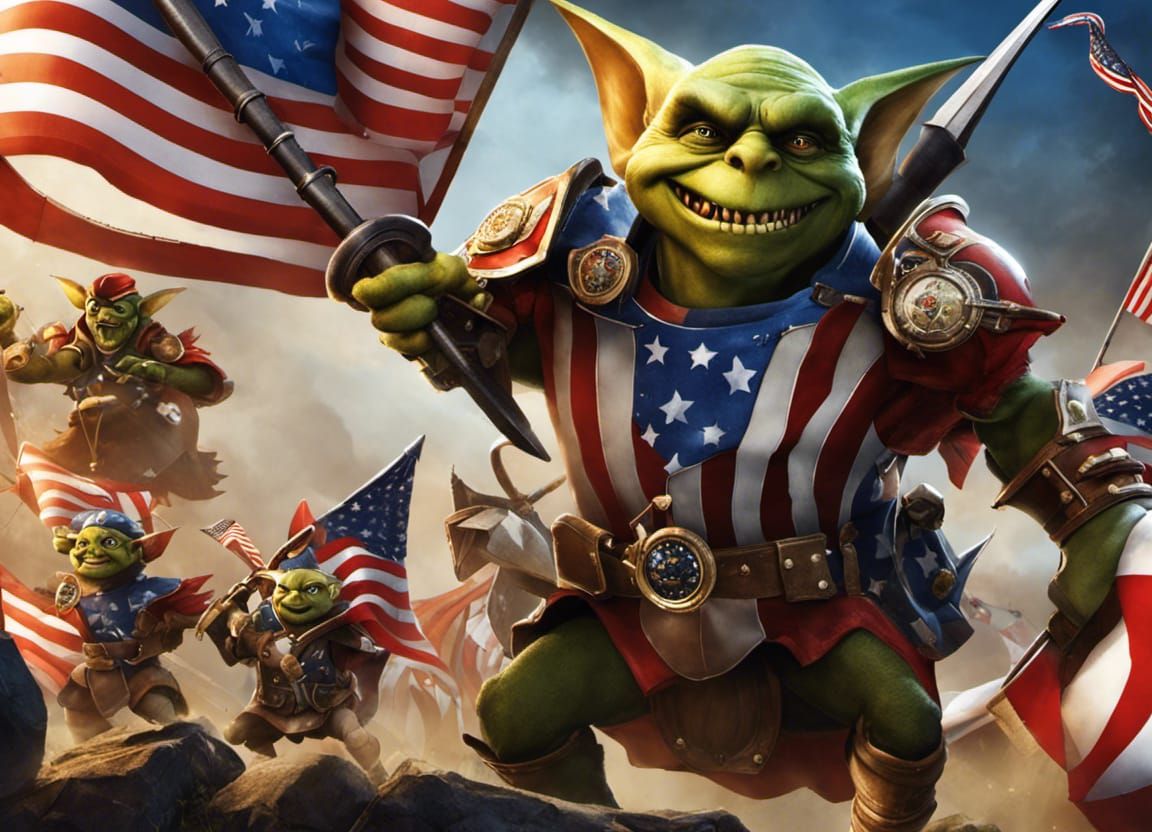 Steampunk Engine Powered by Patriotic Goblins