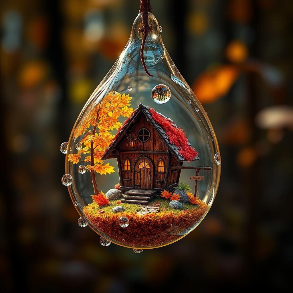 fairy house raindrop