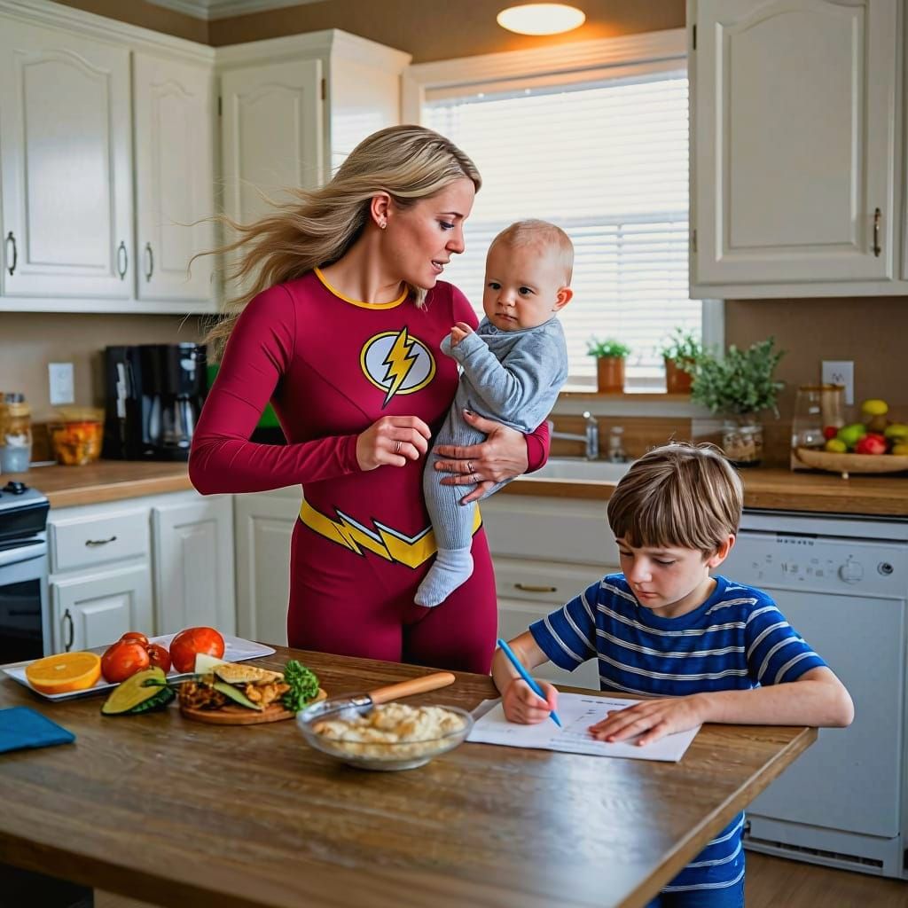 Hero Woman In Super Speed As The Flash