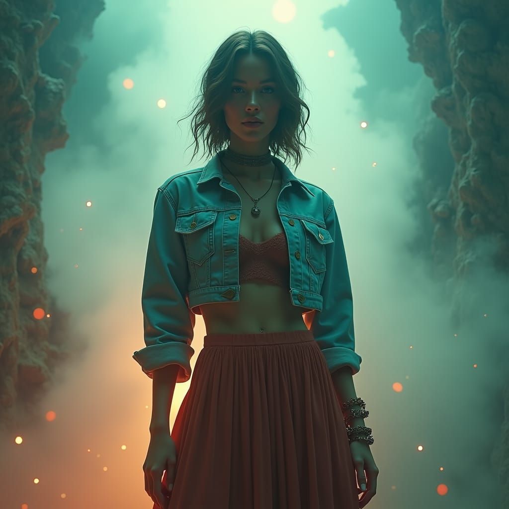 Ethereal Woman in Dreamlike Digital Painting