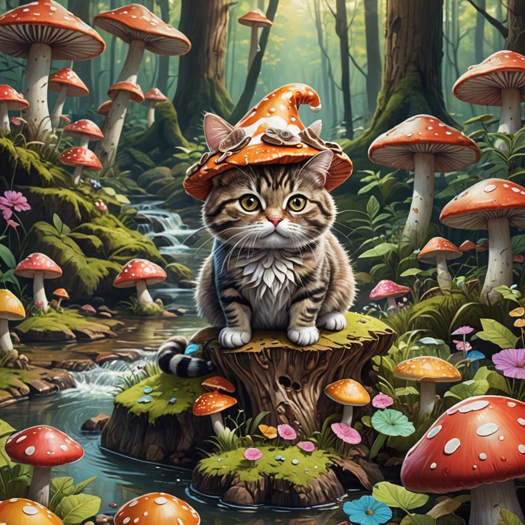 Mushroom Kitten