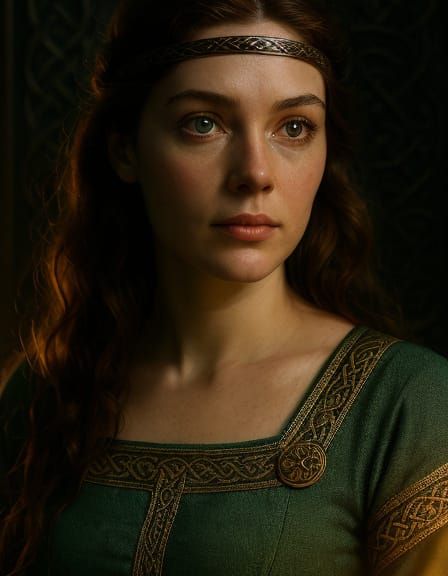 Celtic Lady Portrait with Cinematic Lighting