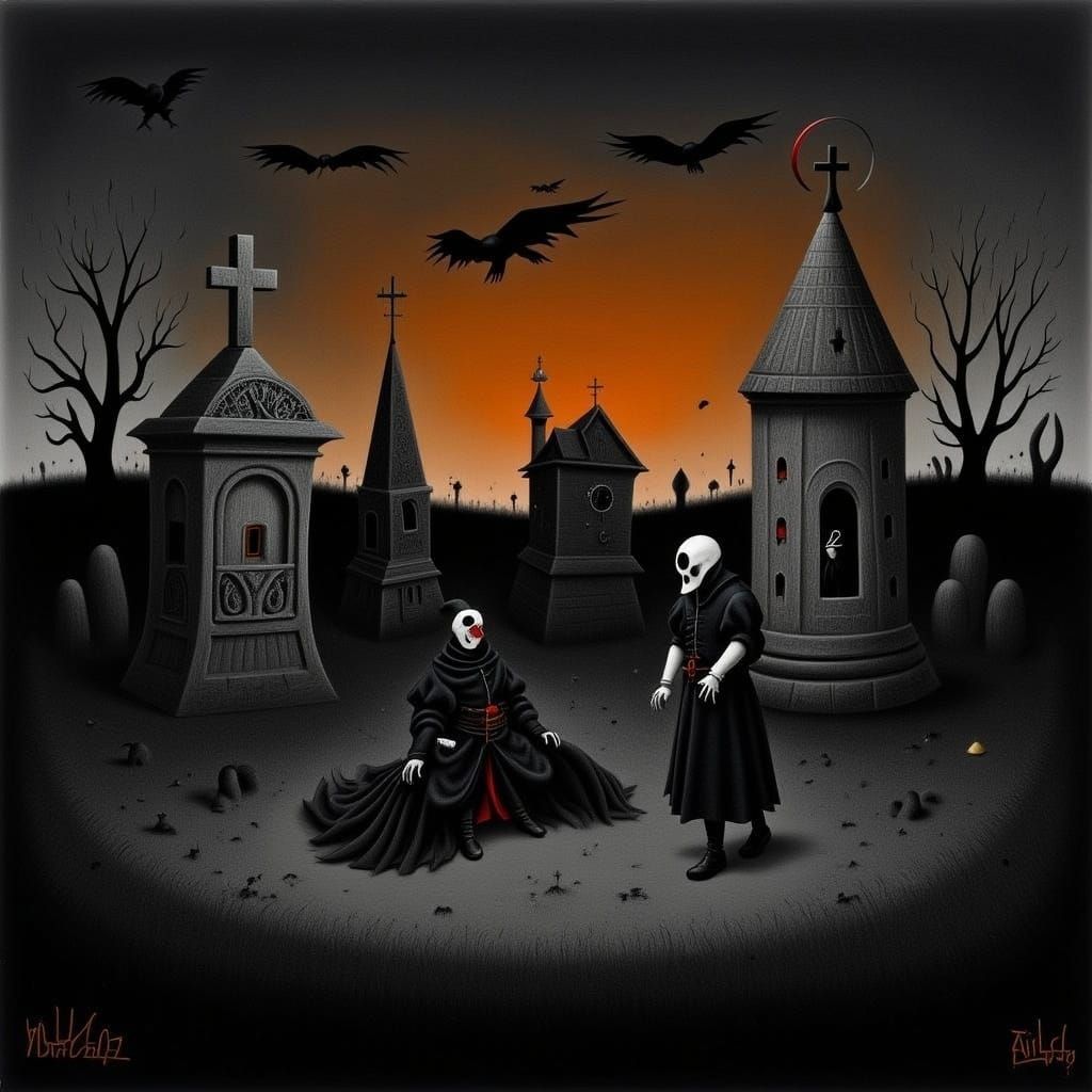 <lora:EVIL MEDIEVAL:1.0> graveyard