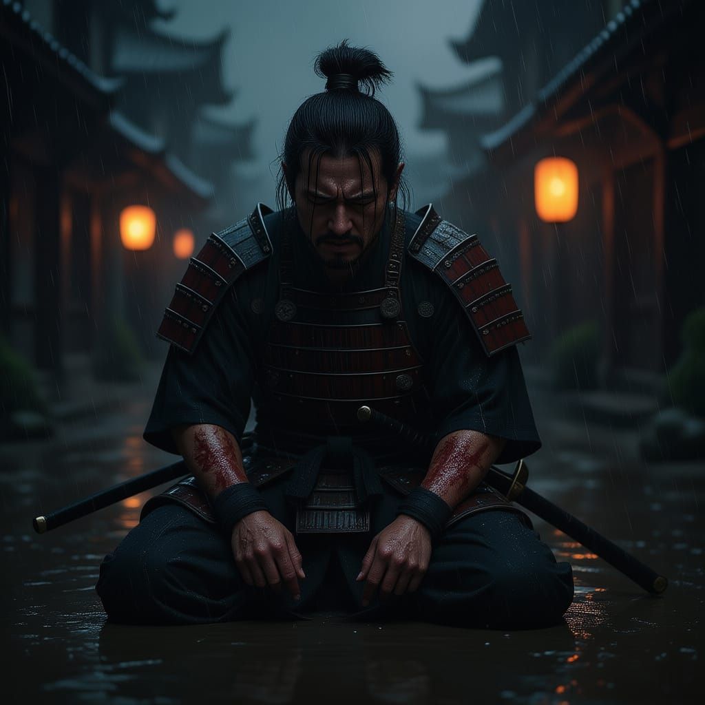 Samurai Weeping in Rain: Cinematic Masterpiece