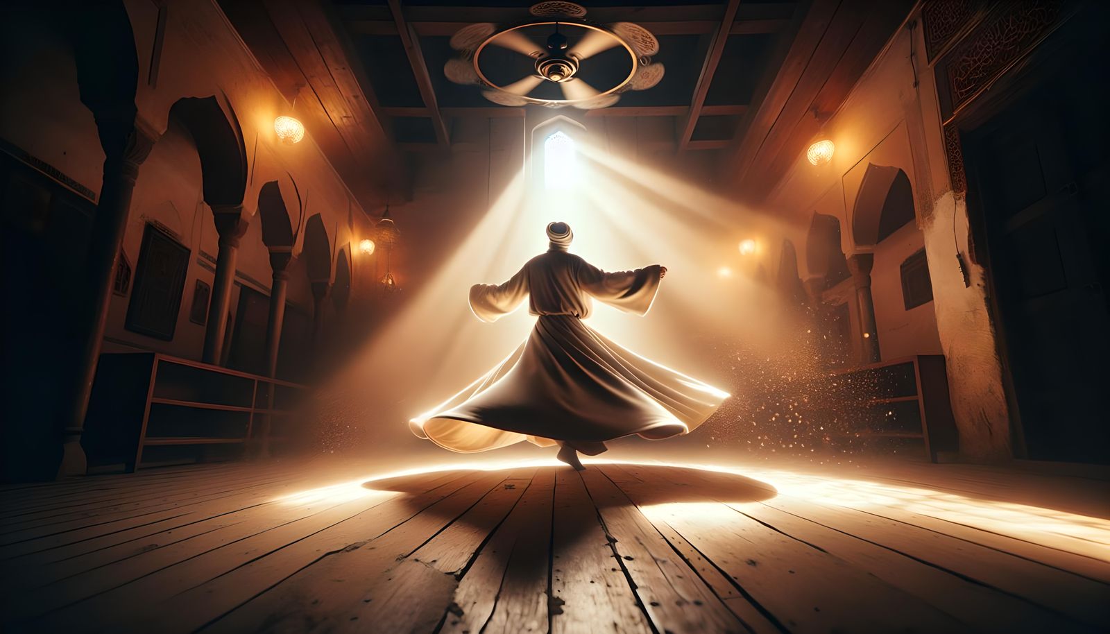 Derwish dancer whirling