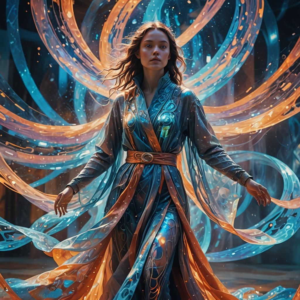 Lyrical Abstraction: Holographic Figure in Dystopian Fantasy