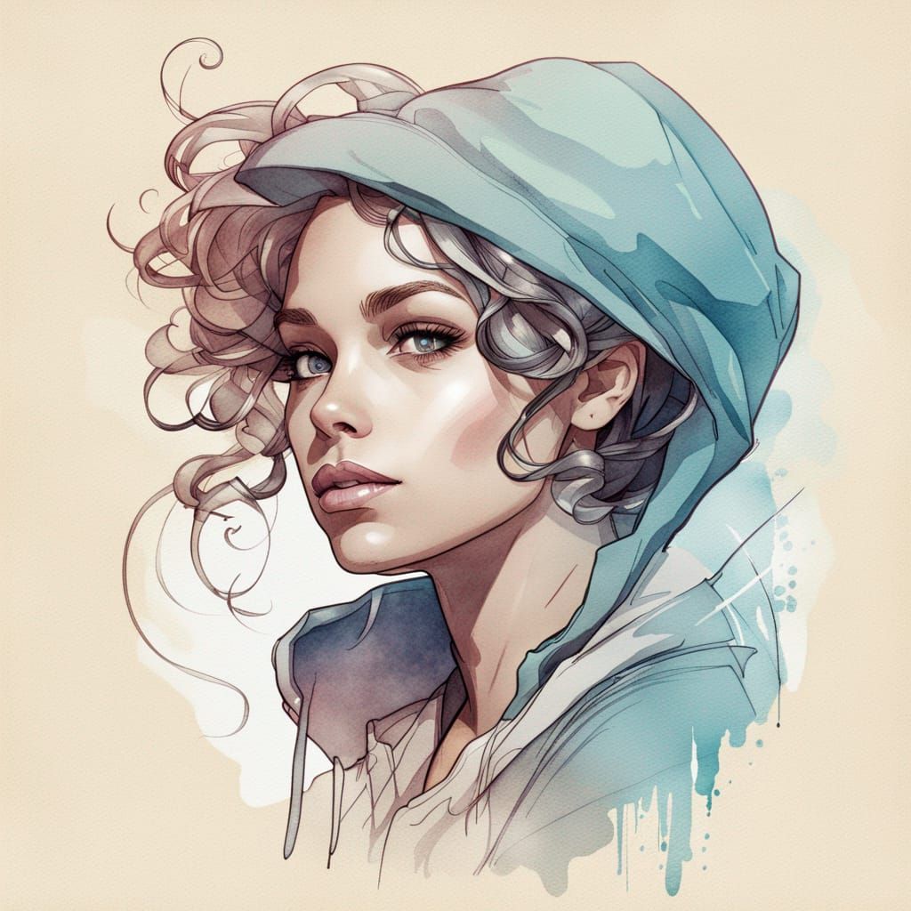 Street Fashion Portrait in Anime Style