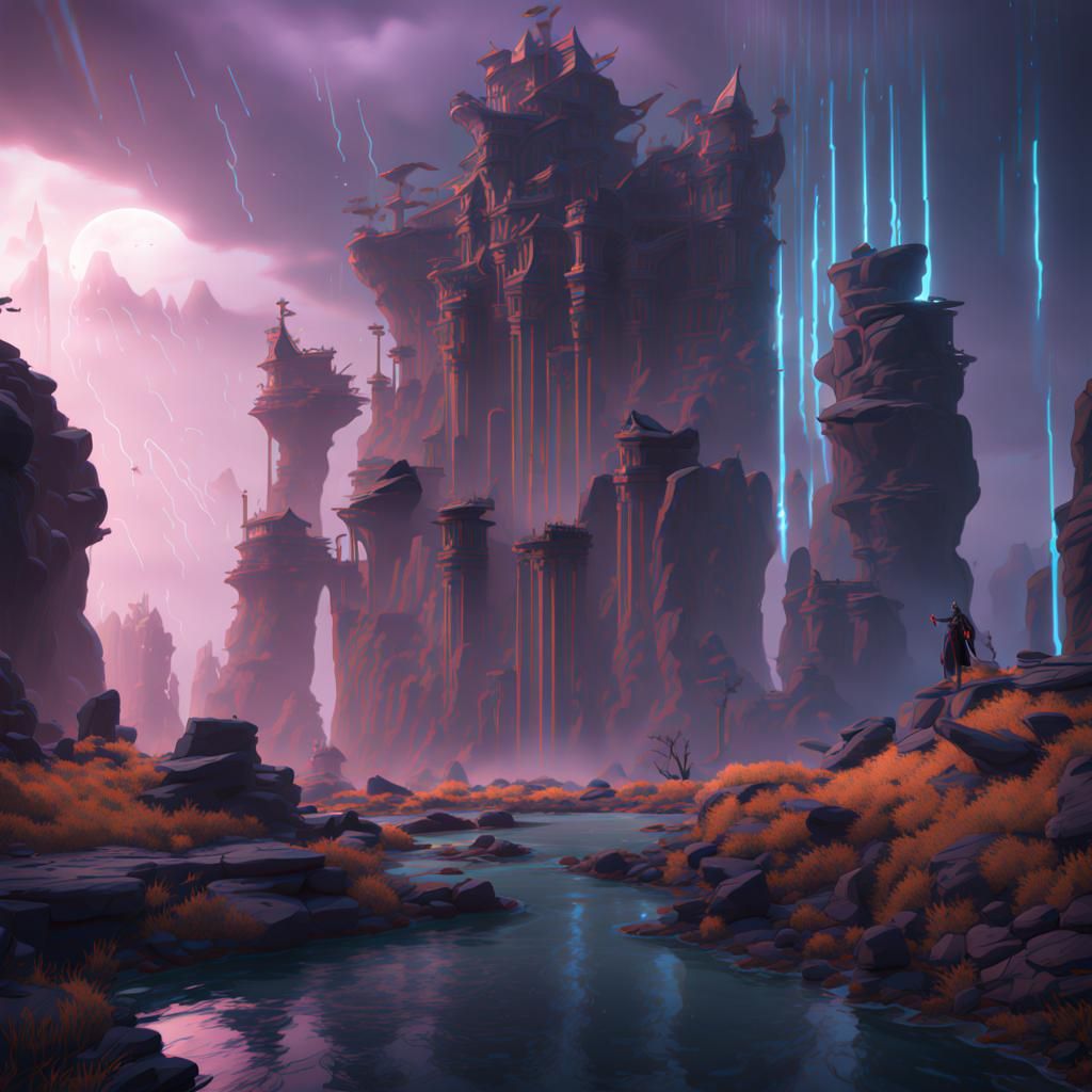 Risk of Rain 2 Void: Detailed Matte Painting