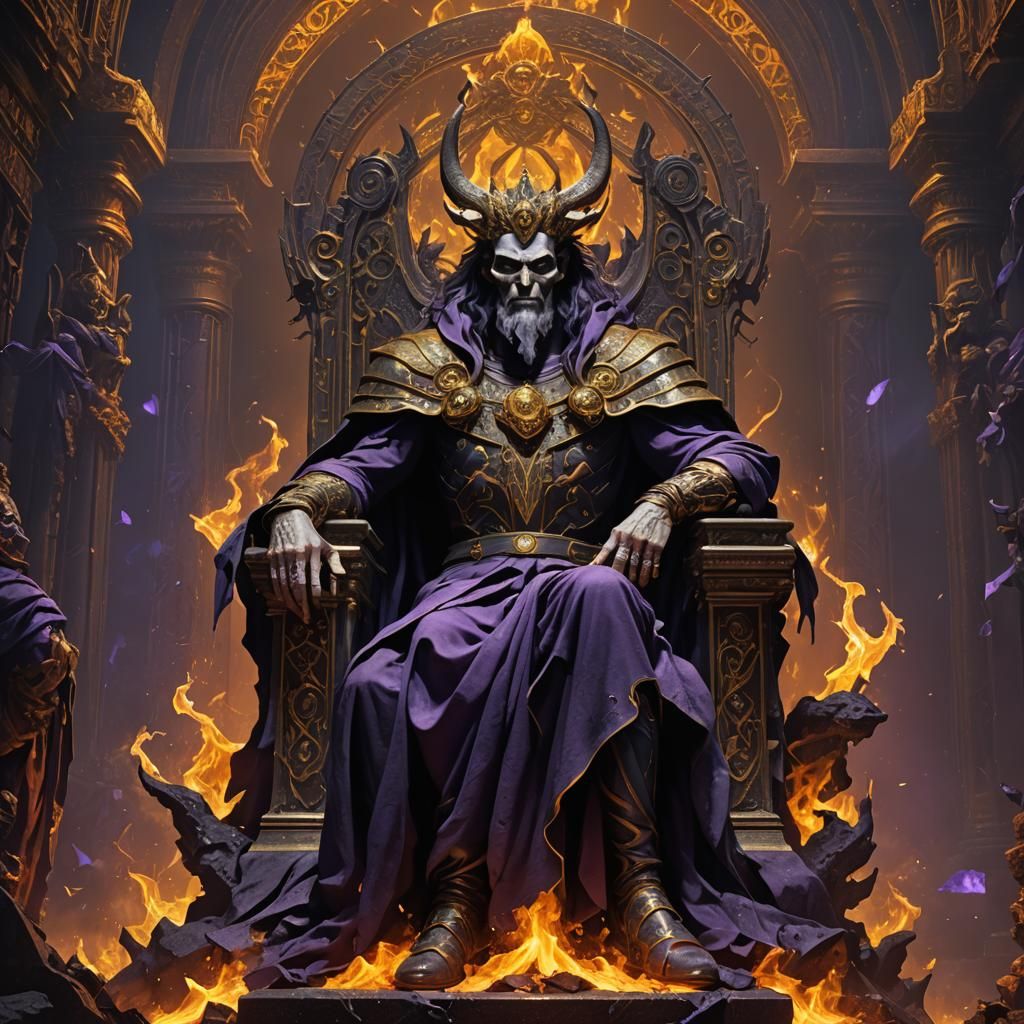 Hades, God of the Underworld in Dark Fantasy Art