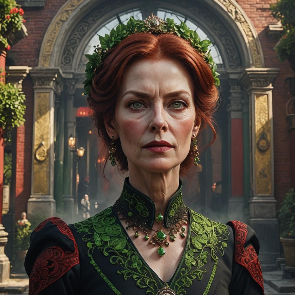 Aristocratic Woman Portrait in Detailed Matte Painting