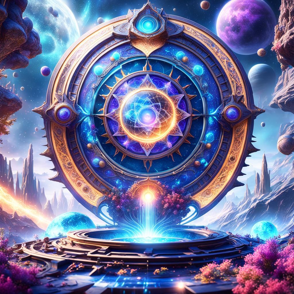 Cosmic Healing Energy: Detailed Fantasy Art