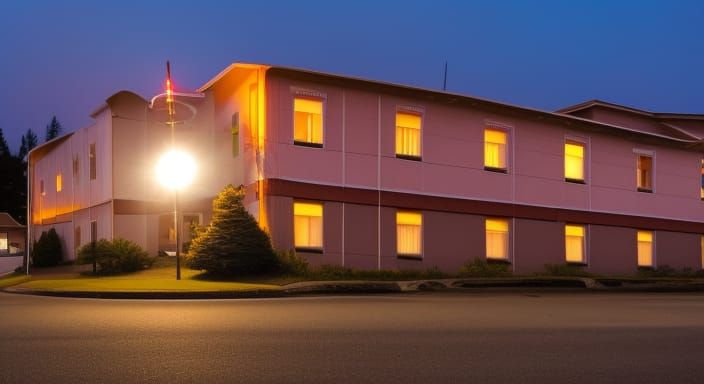 Creepy Motel in Professional Photography Style