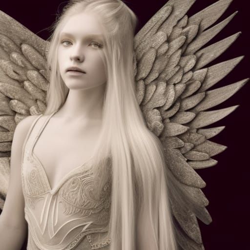 Ethereal Angelic Warrior in Silver Armor, Photorealistic