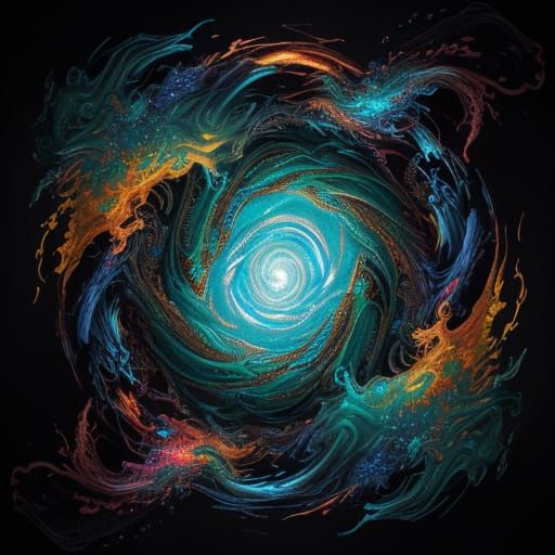 Liquid Dragon Vortex in Dramatic Lighting