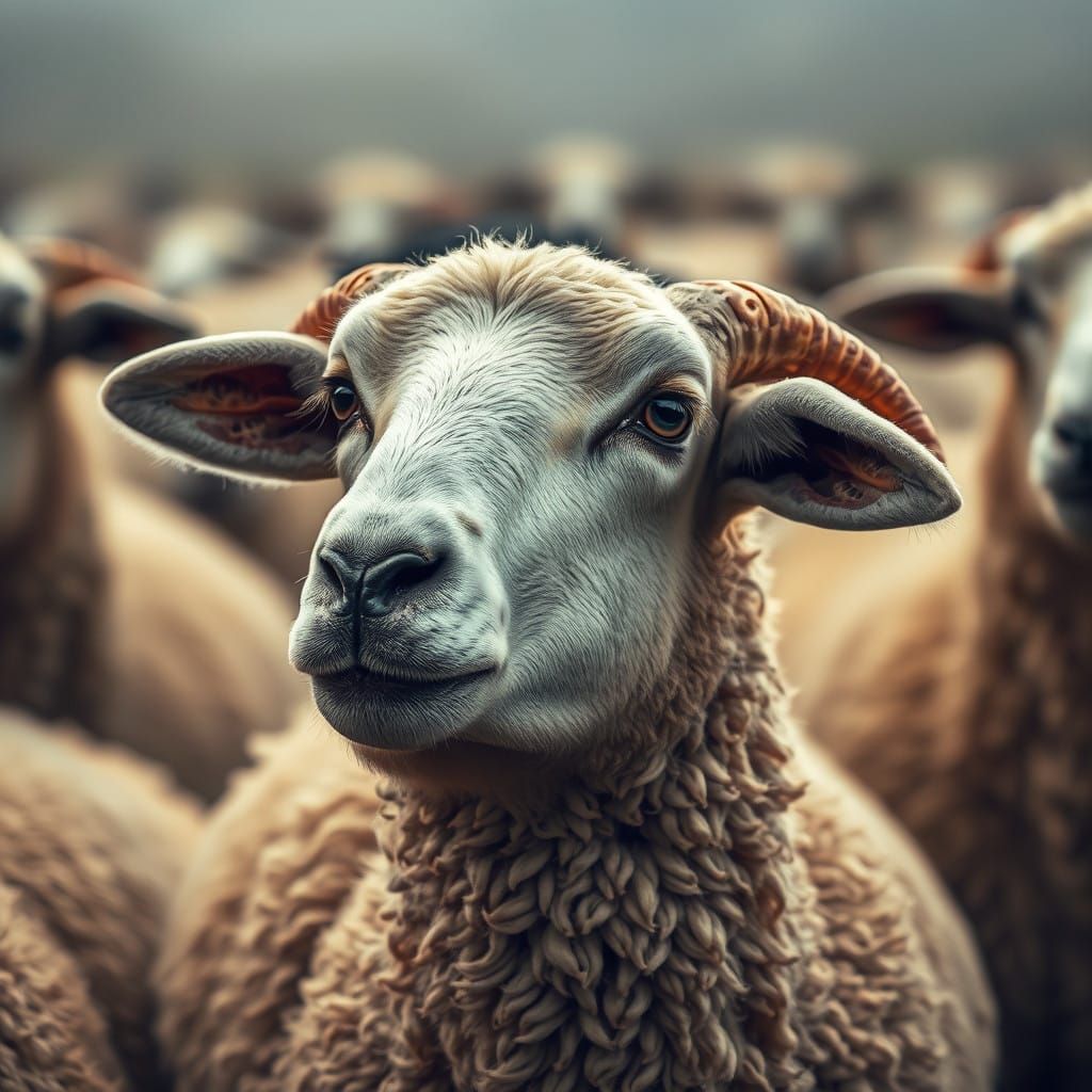 Hyperrealistic Sheep in Cinematic HDR