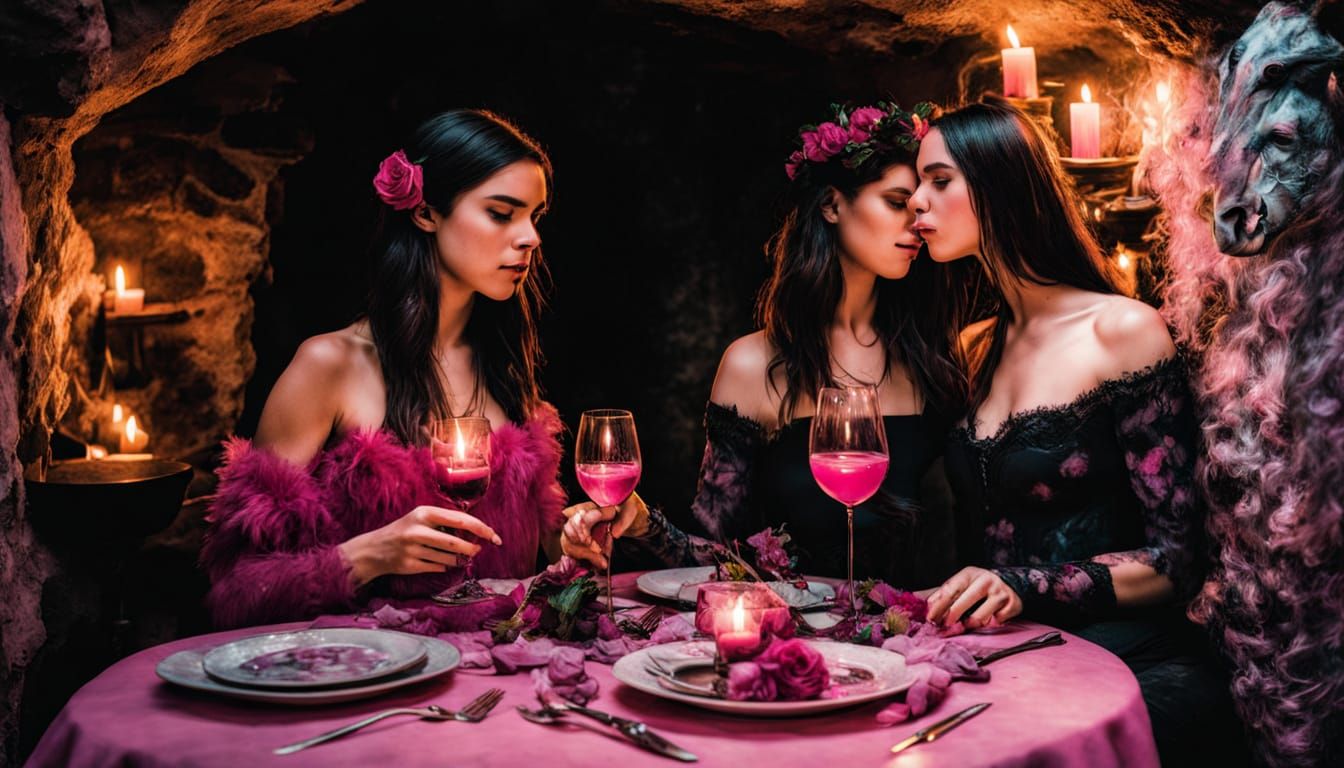 Gothic Valentines Dinner: Sapphic Ghosts in Wine Cellar