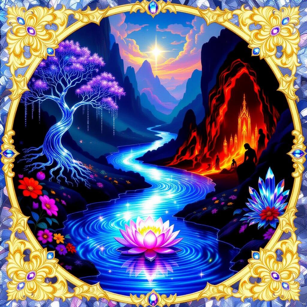 River of Life: Fantasy Art Journey Through Paradise and Unde...