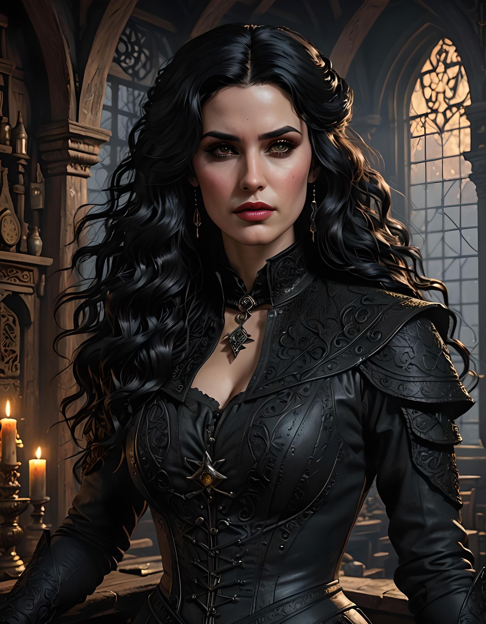 Yennefer of Vengerberg Pin-Up: Digital Matte Painting
