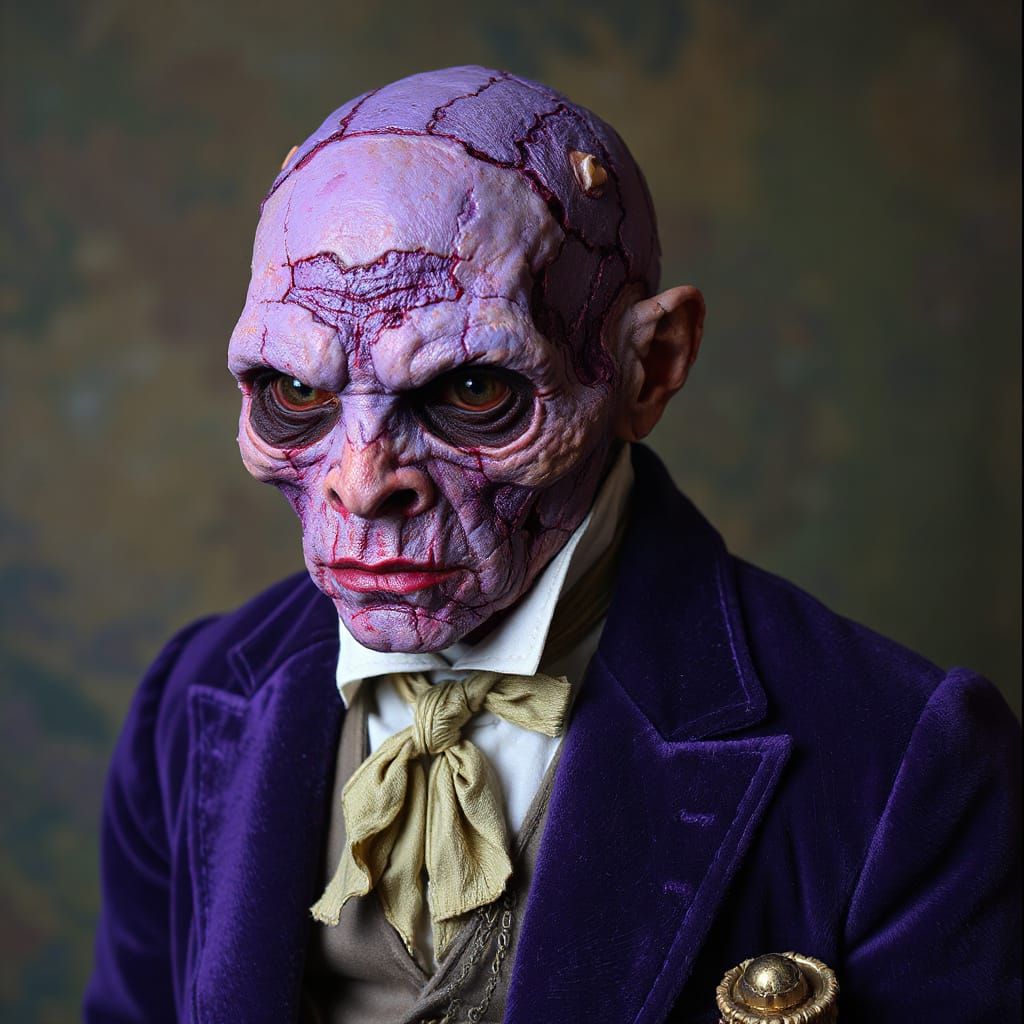 Shambling Creature in Violet Velvet Suit