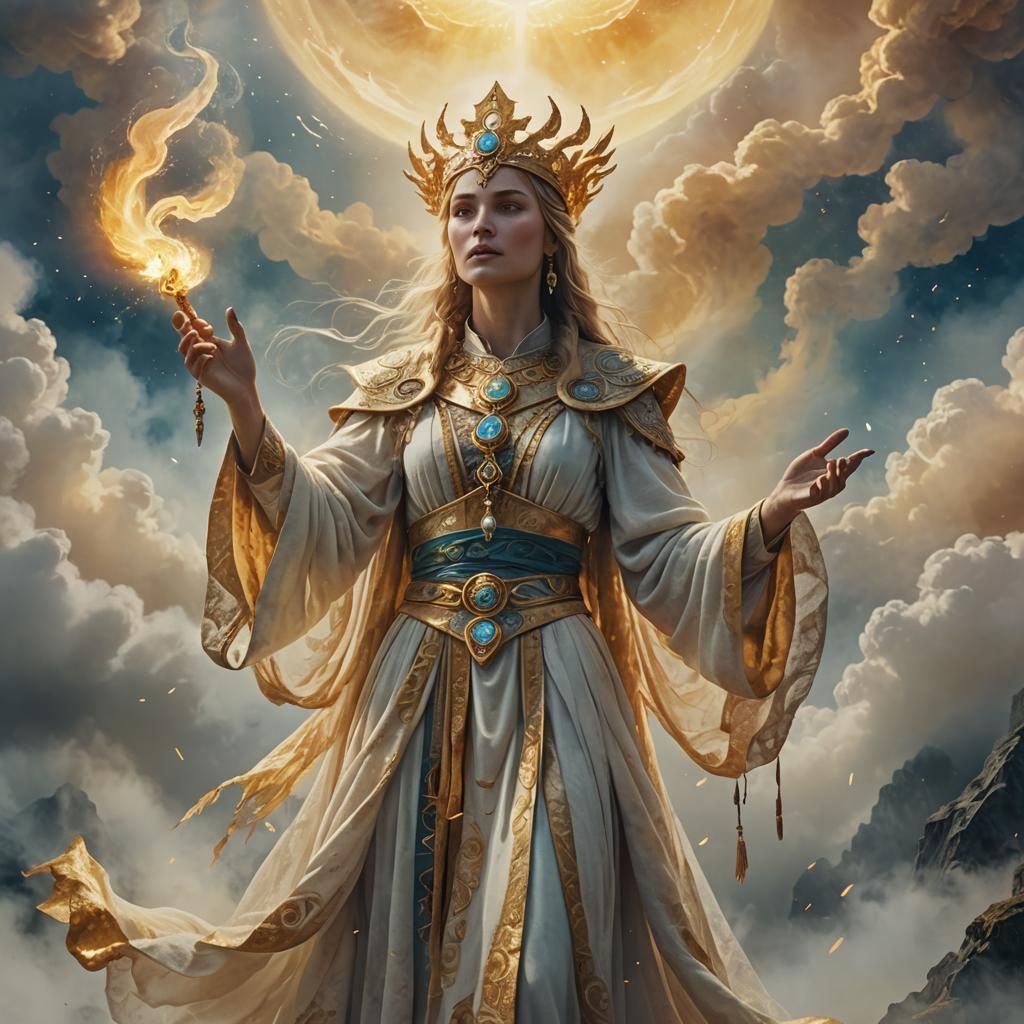 Priestess of the Thunderheads Preaching to the Choirs of the...