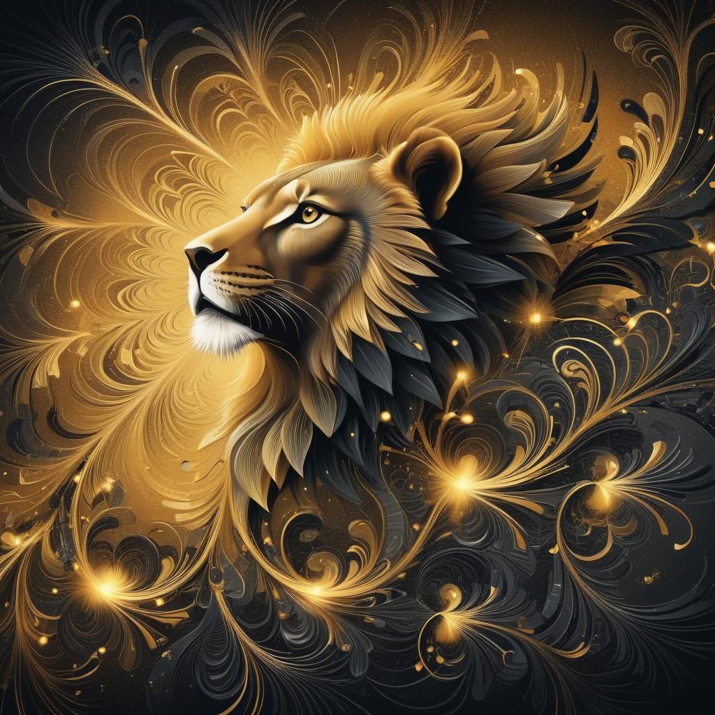 Glamorous Art Deco Geometric in Gold and Black