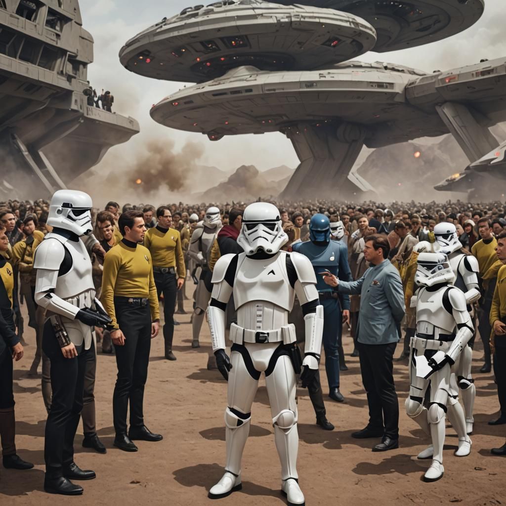 Star Trek Meets Star Wars: A Tense Confrontation