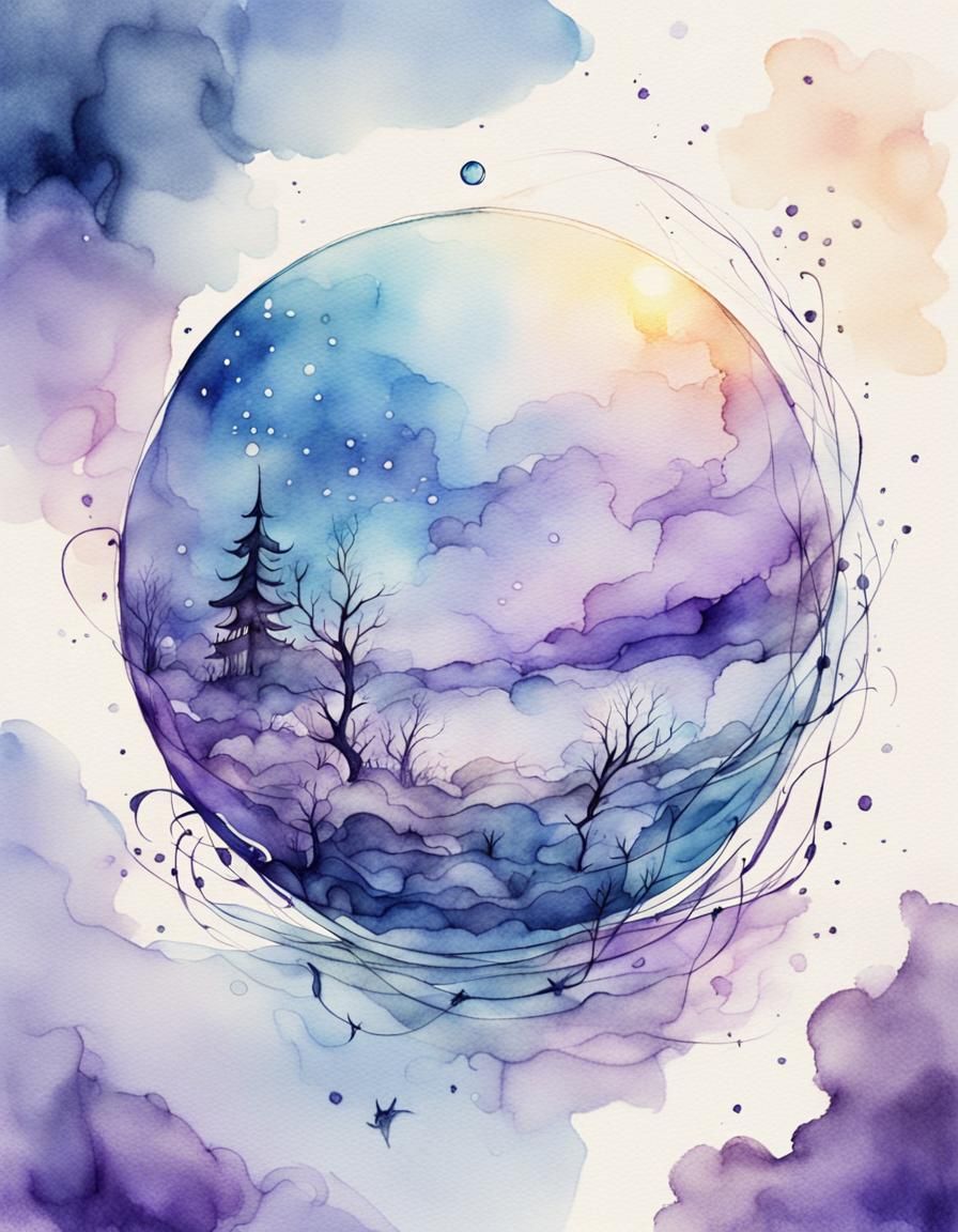 Whimsical Spell Ball Floats in Ethereal Glow