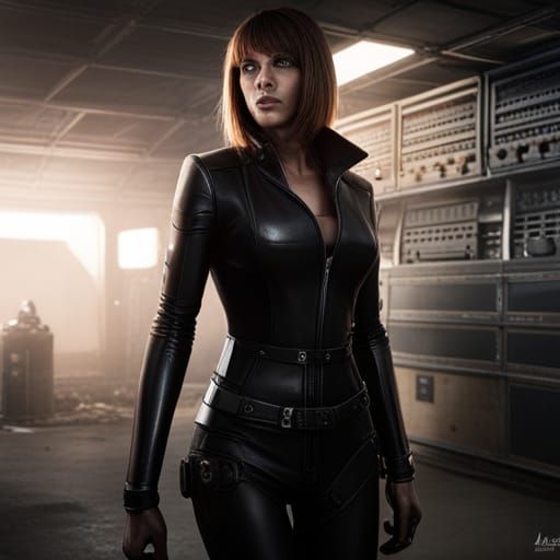 Female Robot in Bunker, Blade Runner Style