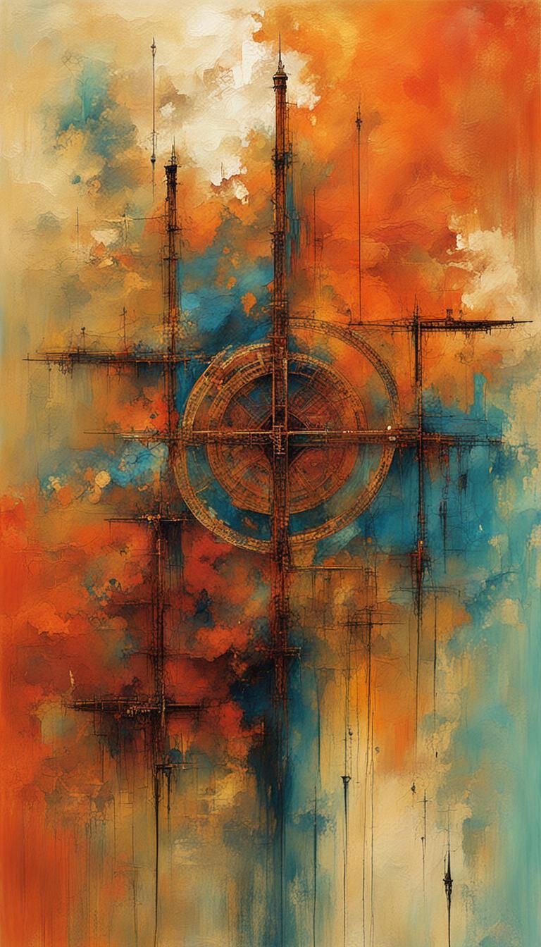 Abstract Spirit of Forgiveness in Complementary Colors